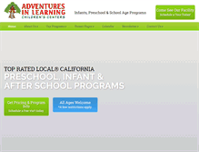 Tablet Screenshot of adventuresinlearning.com